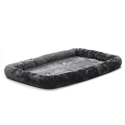 MidWest Homes for Pets QuietTime Bolster Dog Crate Bed 122cm (48 Inch) | Plush Faux Fur Comfort for Extra-Large Breeds thumbnail 1