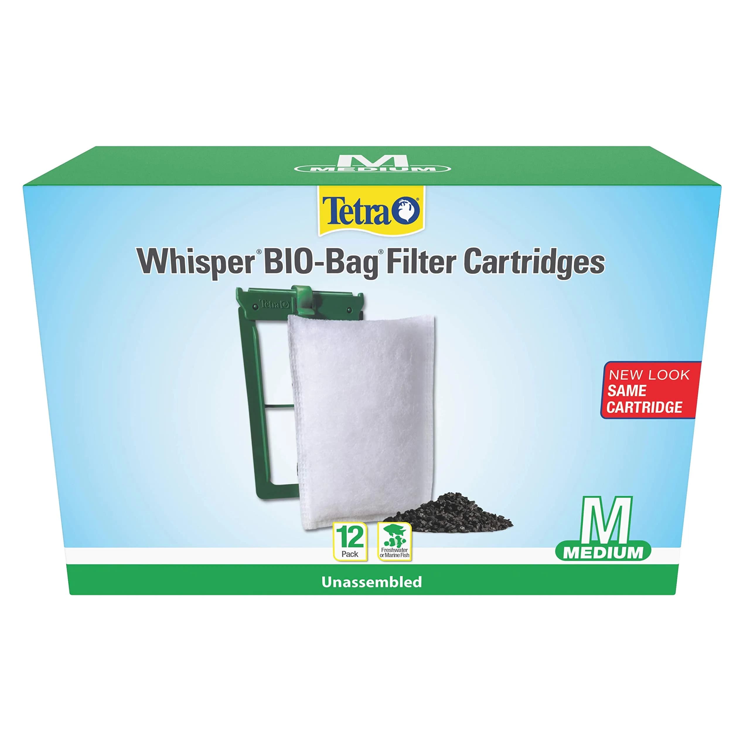 Tetra Aquarium Bio-Bag Medium Filter Cartridges 12 Count | Keeps Aquarium Water Clear & Odor-Free