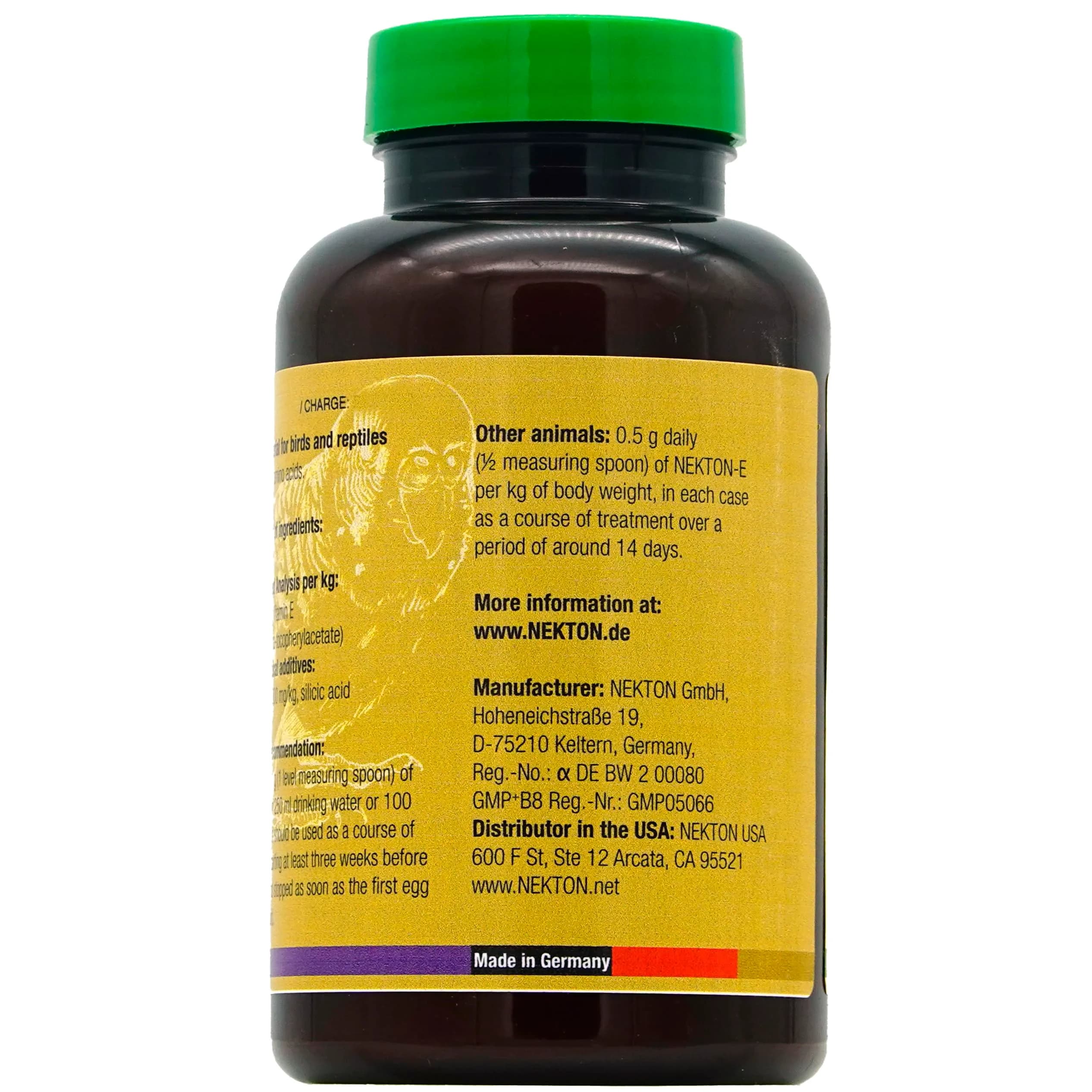 Nekton-E Vitamin E Supplement for Birds & Reptiles 140g (4.94 oz) | Fruit Flavored Powder for Breeding & Fertility - view 3