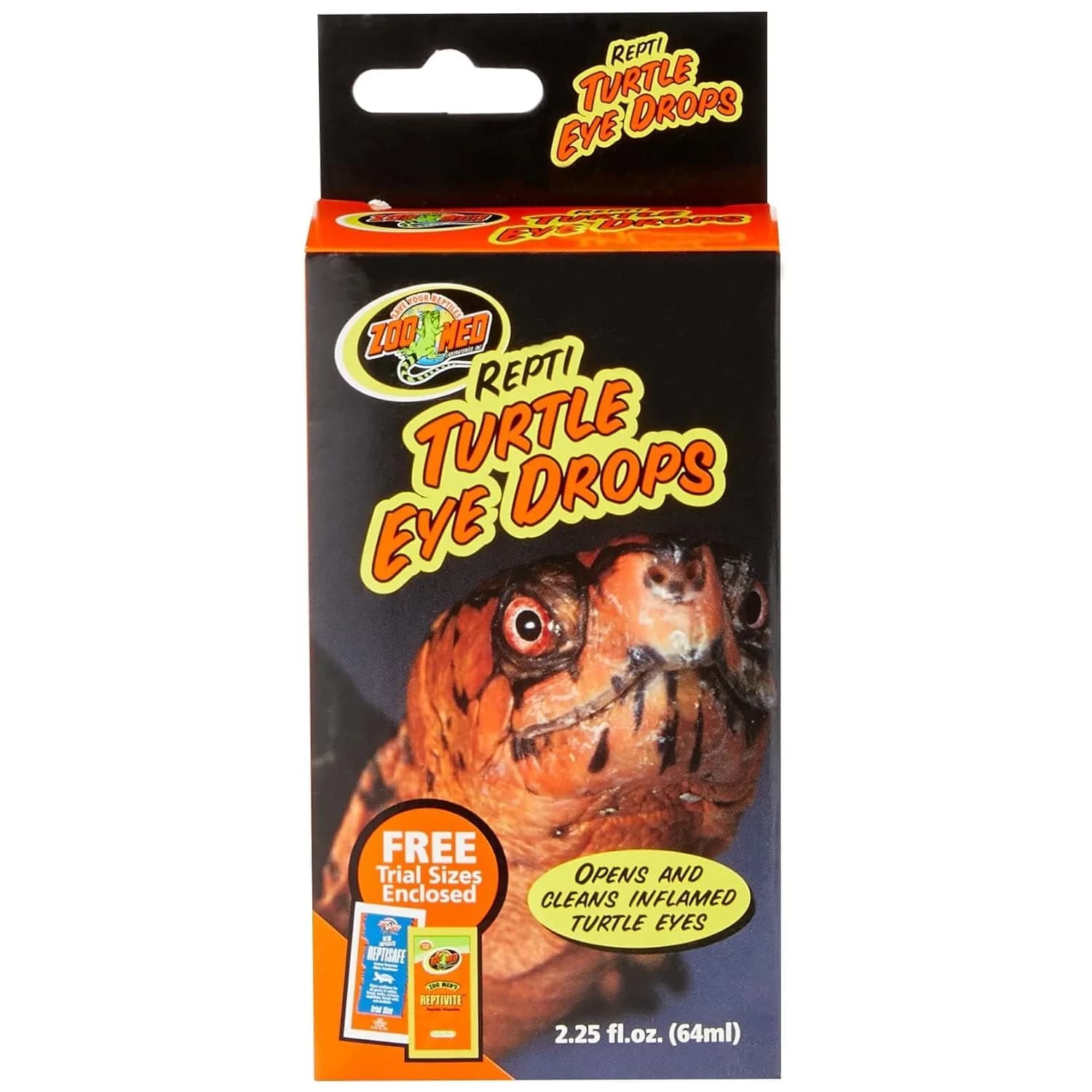 Zoo Med Repti Turtle Eye Drops 64ml (2.25 fl. Oz) | Cleans Inflamed Eyes & Prevents Deficiency Diseases - main product image