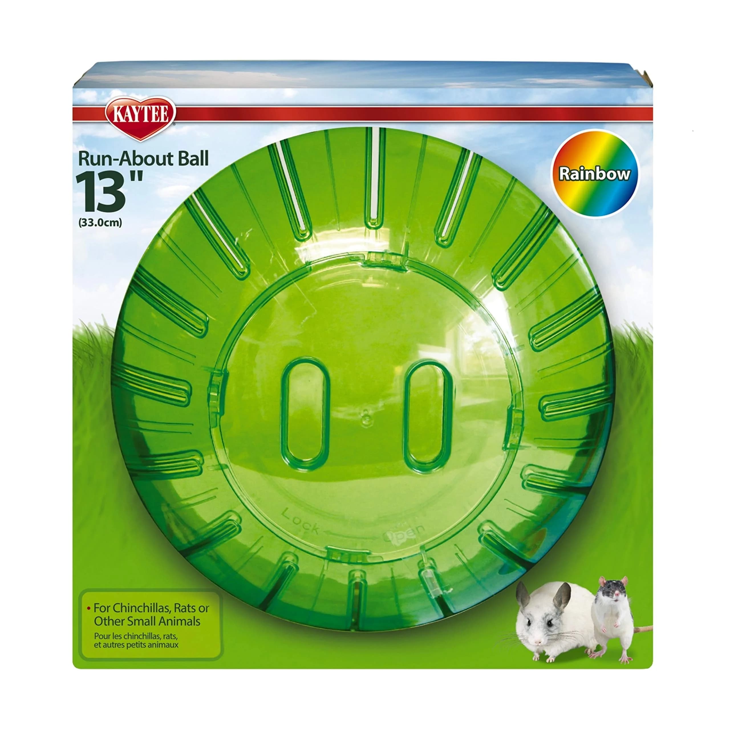 Kaytee 13" Assorted Color Run-About Exercise Ball For Pet Rats & Chinchillas thumbnail 3