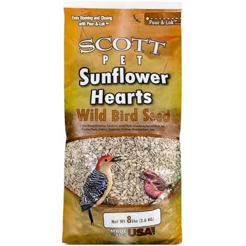 Scott Pet Wild Bird Seed Sunflower Hearts No Shells 8lb | High Protein for Backyard Birds thumbnail 1