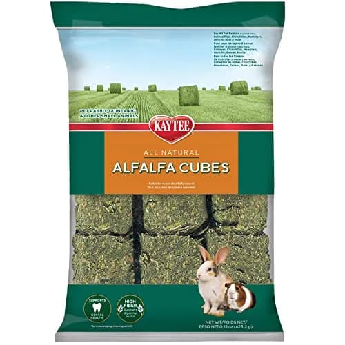 Kaytee Alfalfa Cubes for Rabbits and Guinea Pigs, 15 Oz (425 g) | High Protein Fiber Source for Small Animals thumbnail 1