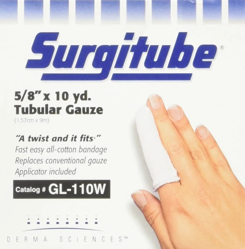 JAROFUREL Surgitube Tubular Bandage 5/8 in. x 10 yds. | Cotton, Hypoallergenic, Secure Dressing