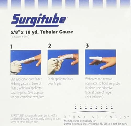 JAROFUREL Surgitube Tubular Bandage 5/8 in. x 10 yds. | Cotton, Hypoallergenic, Secure Dressing thumbnail 2