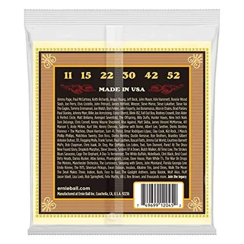 Ernie Ball Earthwood Silk and Steel Acoustic Guitar Strings, 11-52 Gauge | Warm, Mellow Tone with Silk Layer (P02045) thumbnail 2
