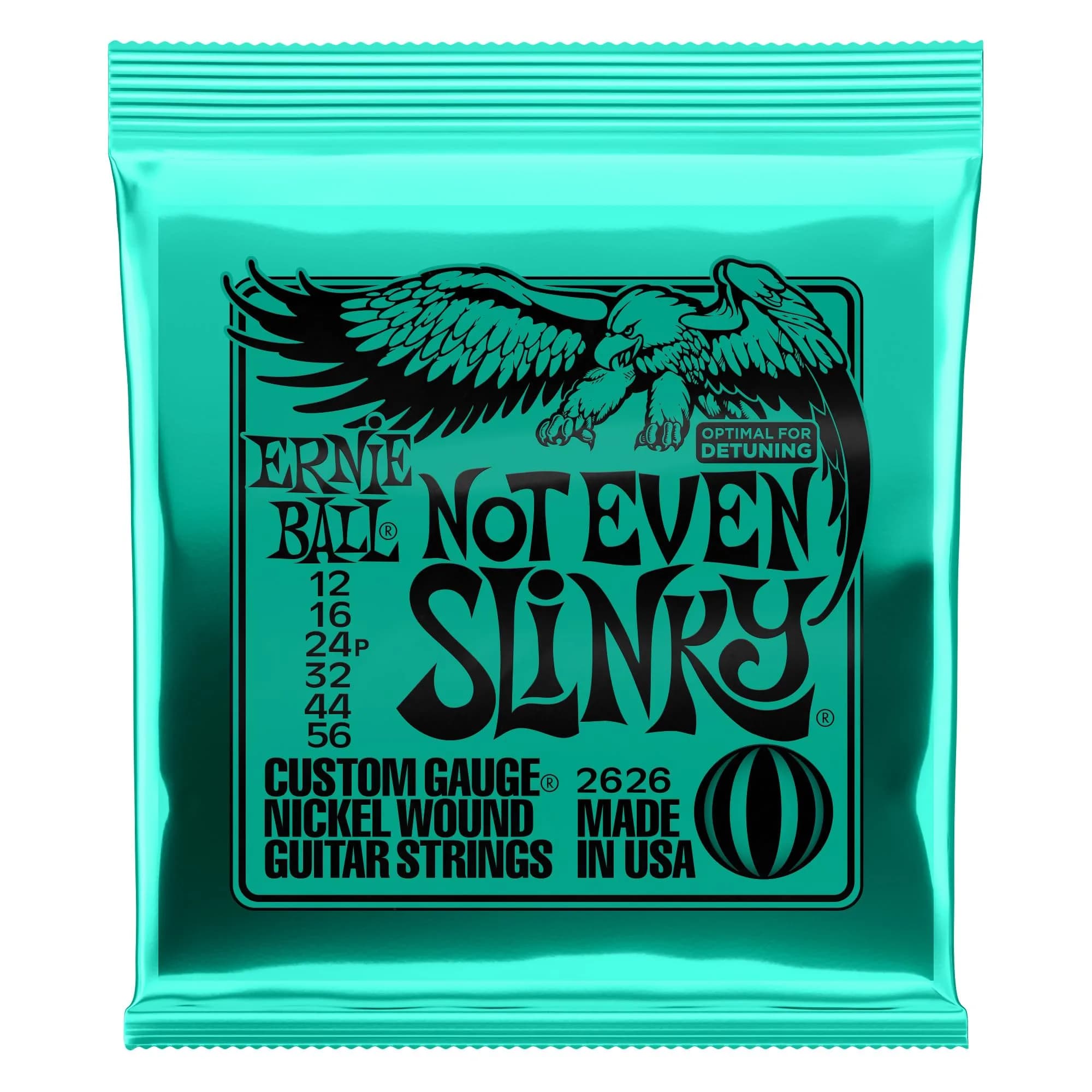 Ernie Ball Not Even Slinky Electric Guitar Strings 12-56 Gauge (Single Pack) | Detuning Optimized - main product image