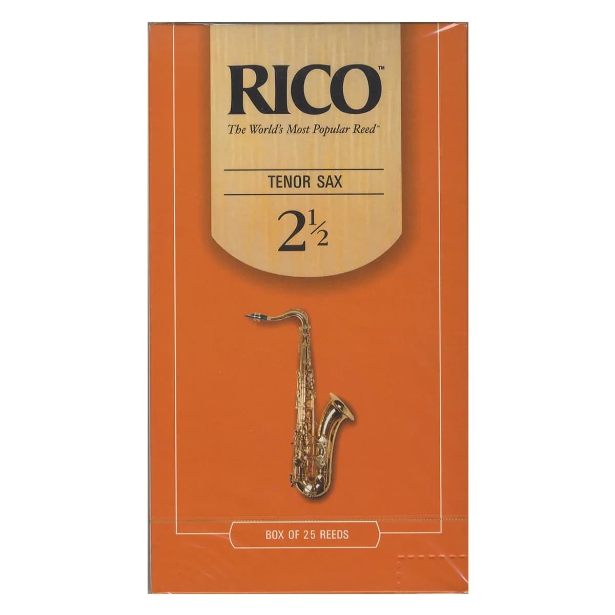 D'Addario Woodwinds Rico Tenor Sax Reeds Strength 2.5 | Crafted for Beginners, Students, Educators (100-120 chars) - main product image