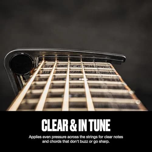 Jim Dunlop Trigger Capo Acoustic Flat - Black | Quick Key Changes for 6 & 12 String Guitars thumbnail 5