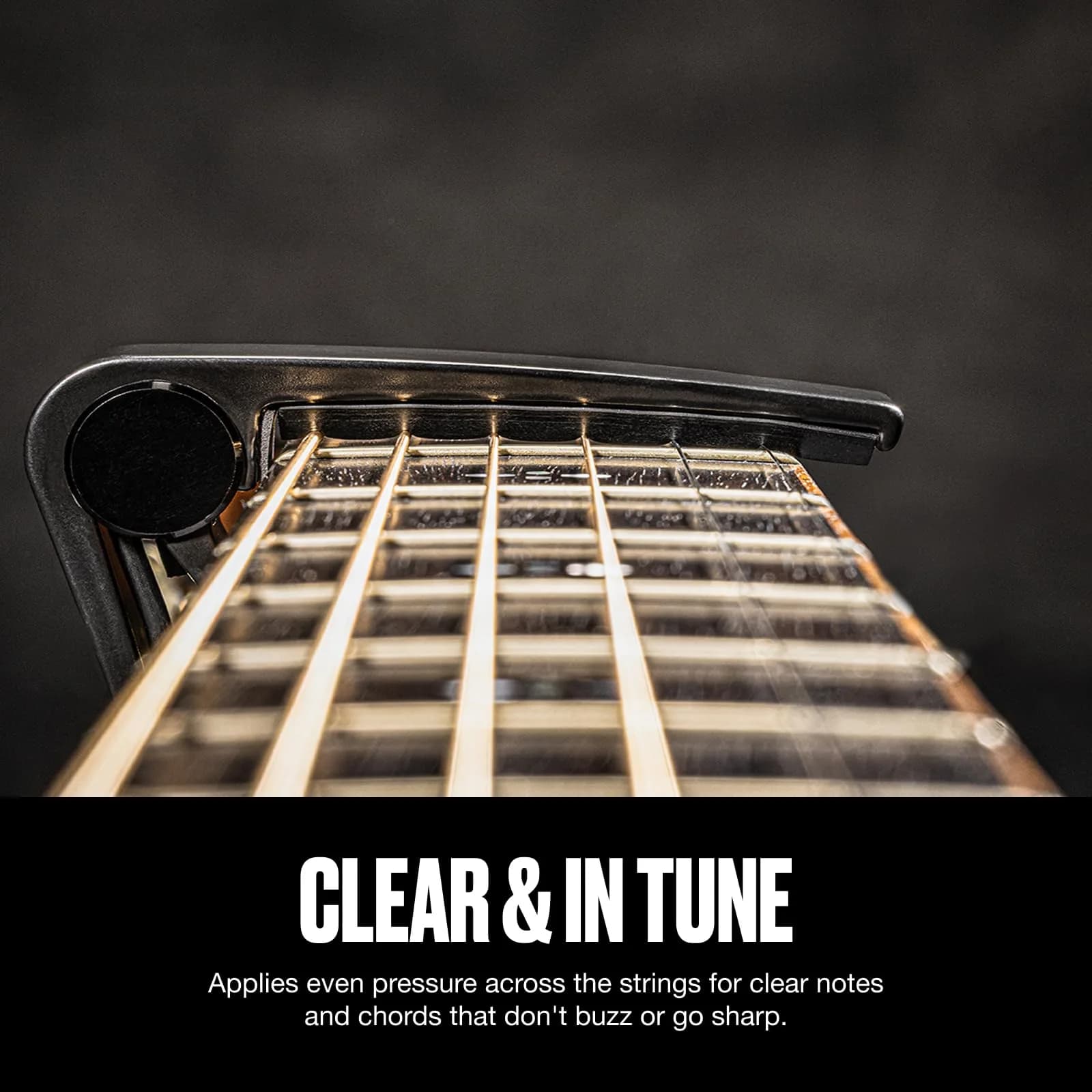 Jim Dunlop Trigger Capo Acoustic Flat - Black | Quick Key Changes for 6 & 12 String Guitars - view 5