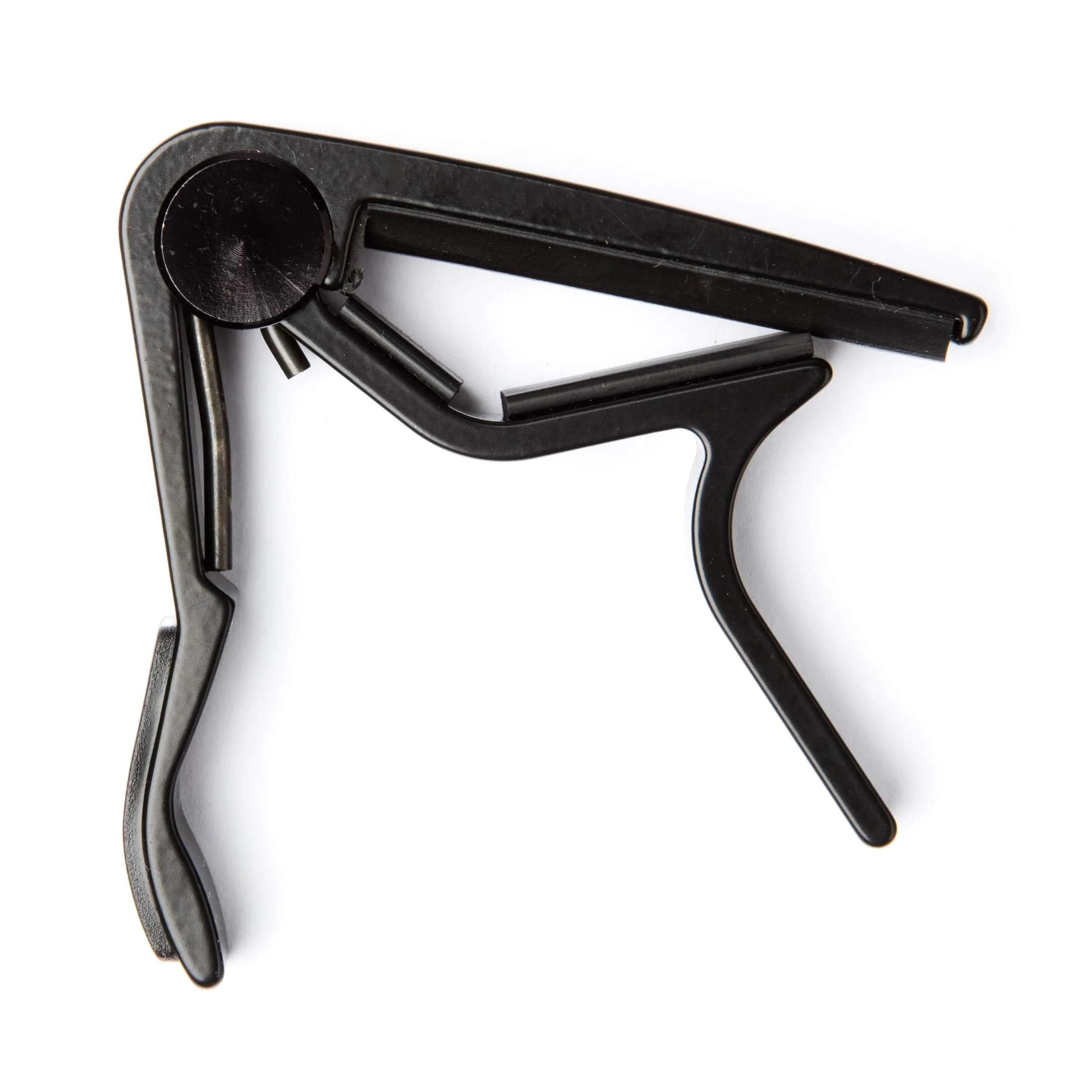Jim Dunlop Trigger Capo Acoustic Flat - Black | Quick Key Changes for 6 & 12 String Guitars - main product image