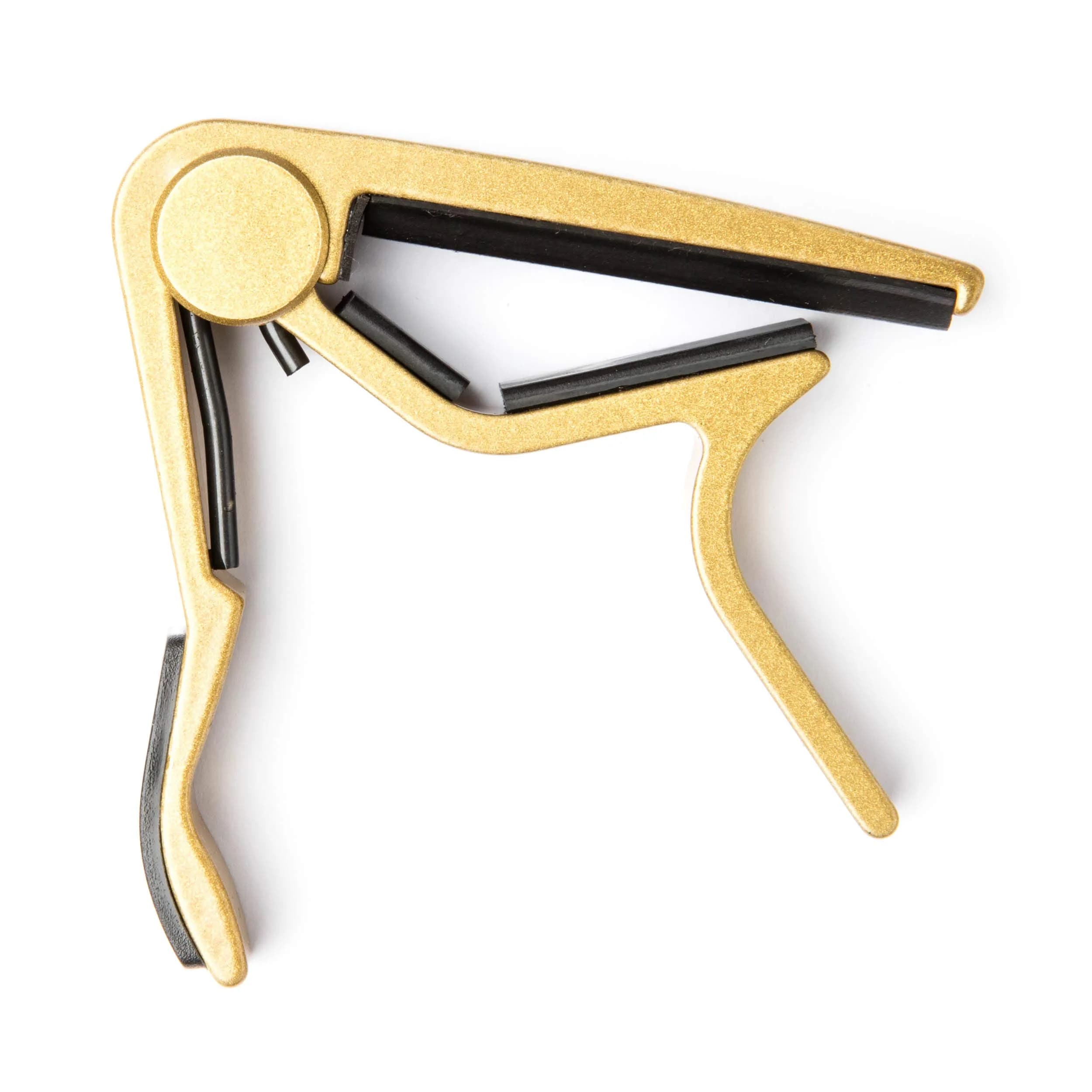 Jim Dunlop Trigger Capo Acoustic Flat - Nickel | Quick Key Change for 6 & 12 String Guitars — Gold