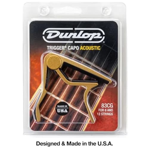 Jim Dunlop Trigger® Capo Acoustic Curved - Gold | Quick-Action, Lightweight Aluminum thumbnail 6
