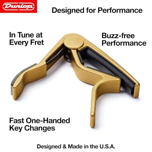 Jim Dunlop Trigger® Capo Acoustic Curved - Gold | Quick-Action, Lightweight Aluminum thumbnail 3