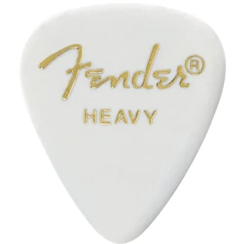 Fender Classic Celluloid Guitar Picks 351 Shape, Heavy Gauge, White, 12-Pack | Warm Tone & Smooth Attack thumbnail 1