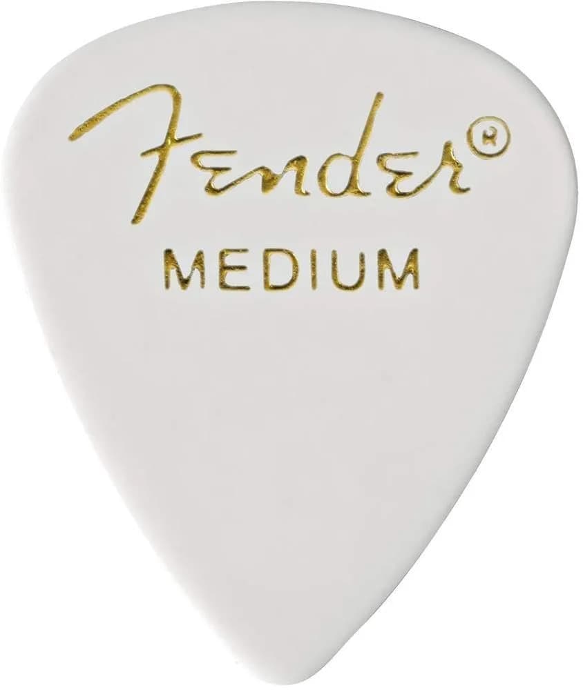 Fender Classic Celluloid Guitar Picks 351 Shape, Medium Gauge, White, 12-Pack | Traditional Feel & Warm Tone - main product image