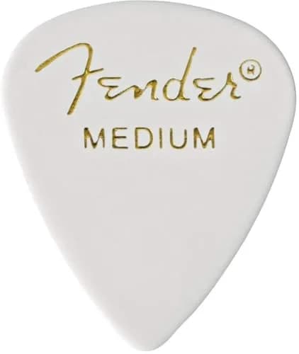 Fender Classic Celluloid Guitar Picks 351 Shape, Medium Gauge, White, 12-Pack | Traditional Feel & Warm Tone thumbnail 1