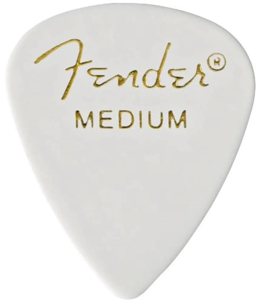 Fender Classic Celluloid Guitar Picks 351 Shape, Medium Gauge, White, 12-Pack | Traditional Feel & Warm Tone - view 2
