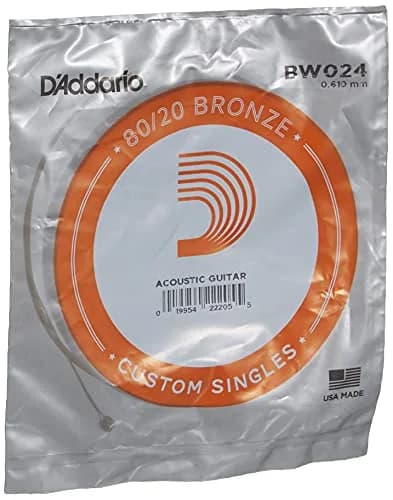 D'Addario BW024 Bronze Wound Acoustic Guitar Single String, .024 Gauge thumbnail 2