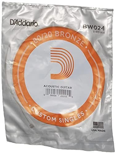 D'Addario BW024 Bronze Wound Acoustic Guitar Single String, .024 Gauge thumbnail 3