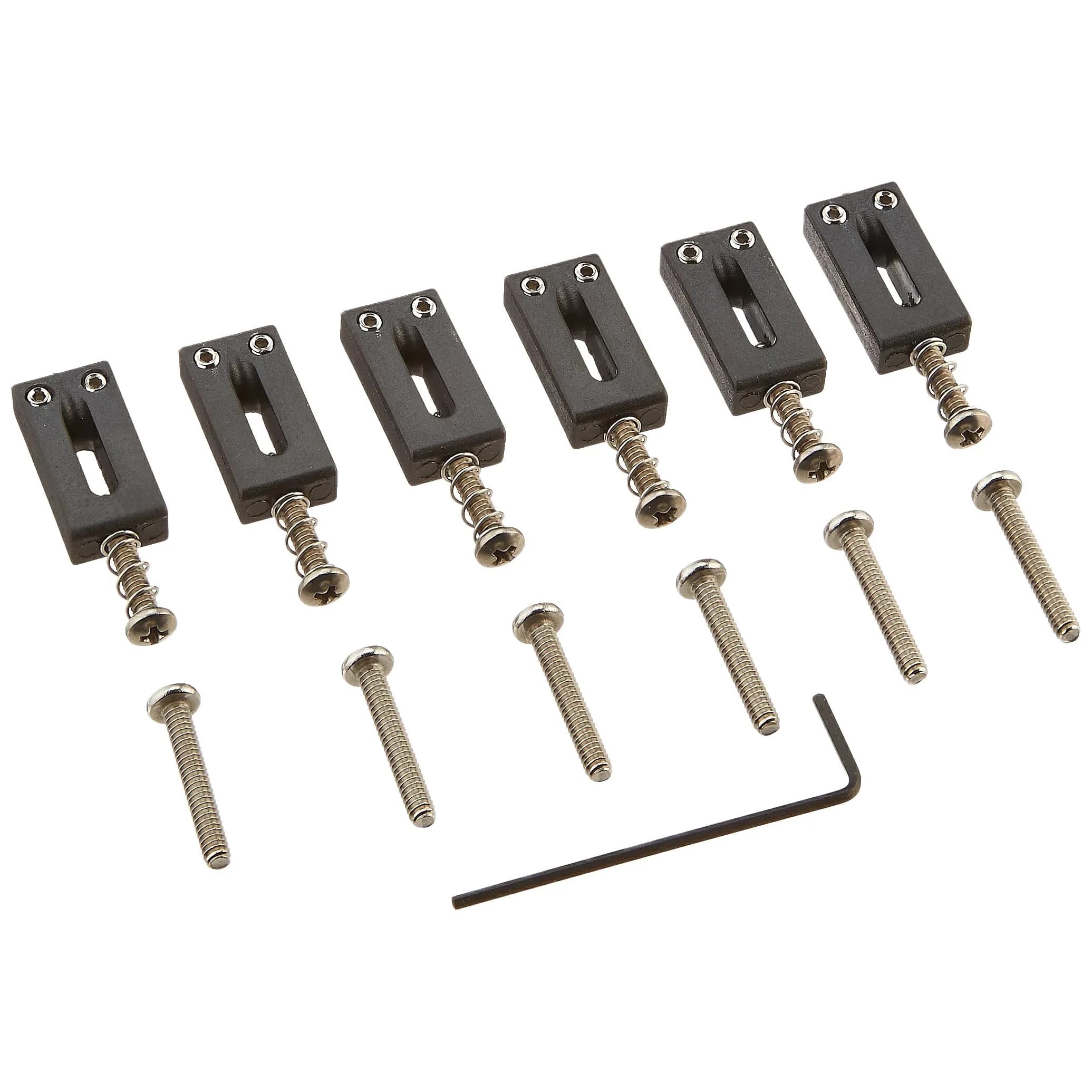 String Saver by Graph Tech Strat & Tele Style Saddles 2.076" E-E Spaced (6 Pcs, Black) | Reduce String Breakage - main product image