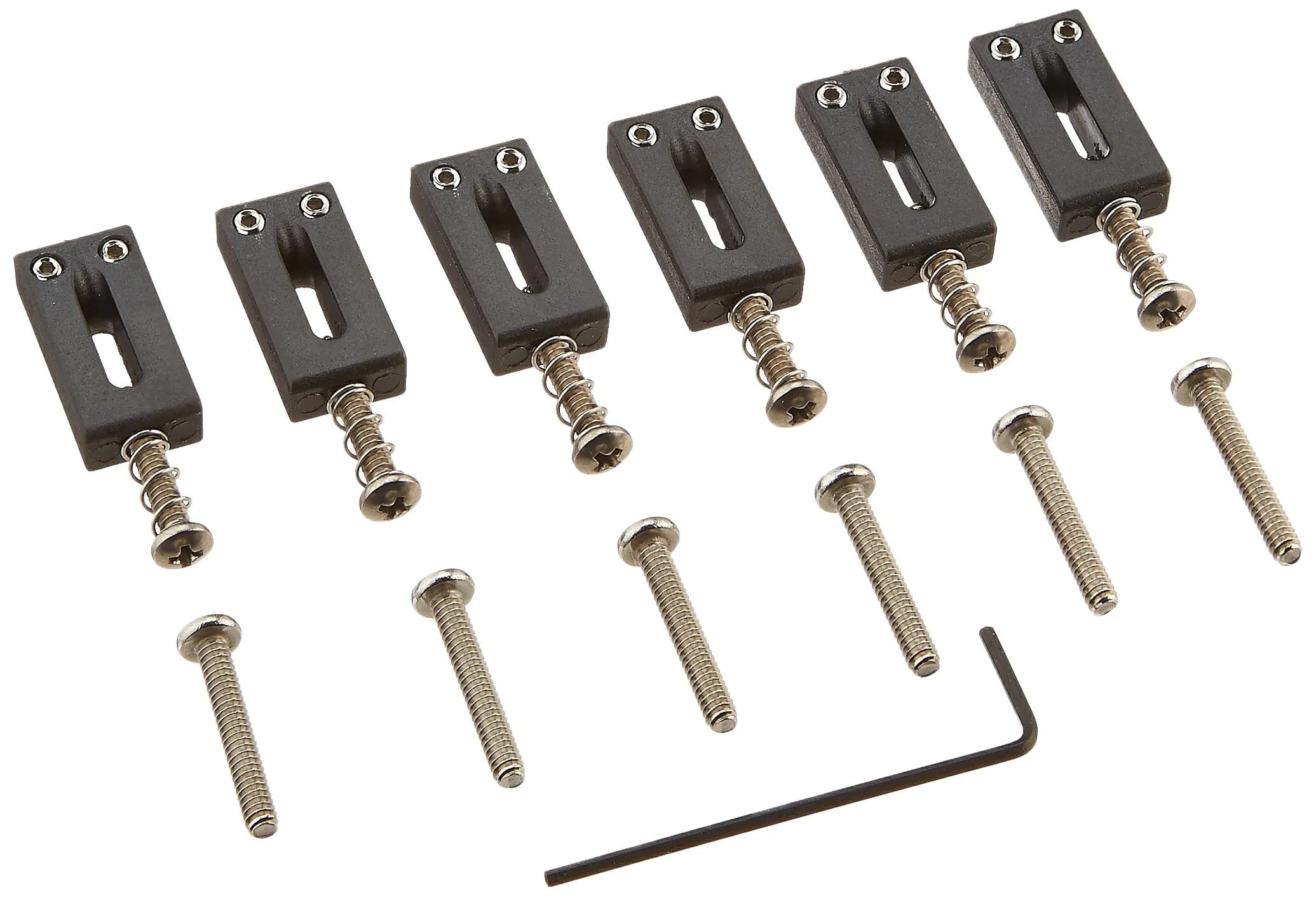 String Saver by Graph Tech Strat & Tele Style Saddles 2.076" E-E Spaced (6 Pcs, Black) | Reduce String Breakage — Black