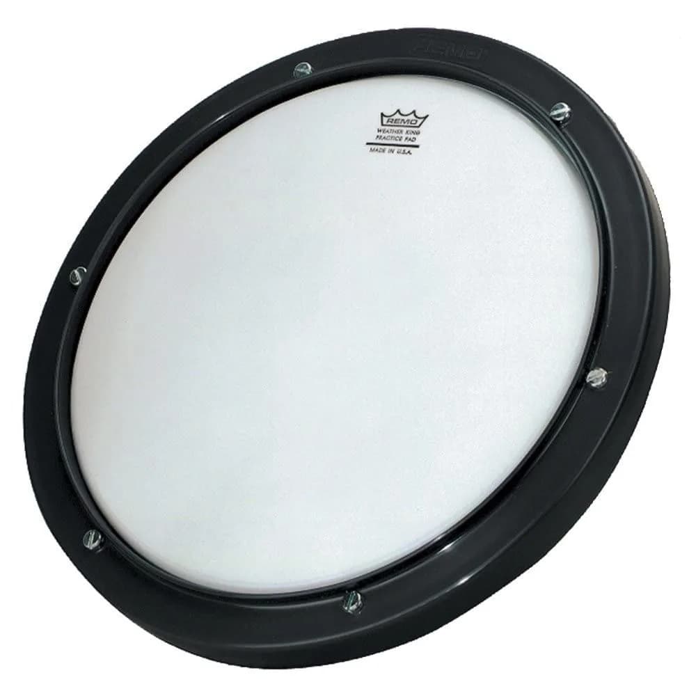 Remo 8" Gray Tunable Practice Pad with Ambassador Coated Drumhead | Muffled Sound Response