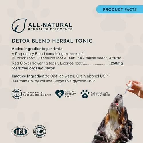 Animal Essentials Detox Blend - Liver Support for Dogs & Cats | Organic Herbal Formula, 1 Fl Oz thumbnail 7