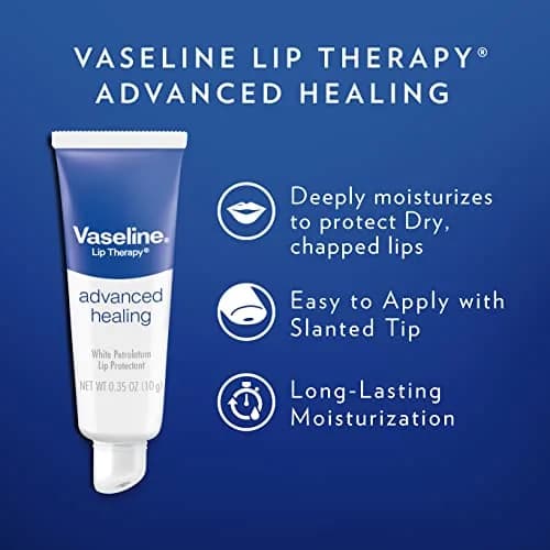 Vaseline Lip Therapy Advanced Healing Lip Balm Tube 9.9g (0.35 oz) | Soothes Dry, Cracked Lips thumbnail 8