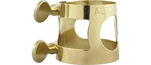 Yamaha Alto Saxophone Ligature YAC 1607 Brass | Fits Most Standard Mouthpiece Brands thumbnail 1