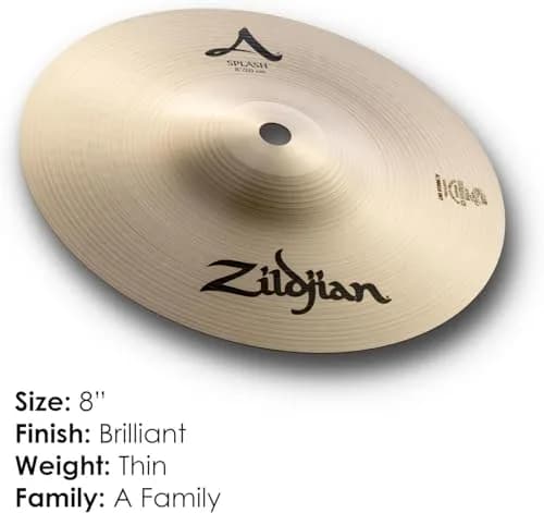 Zildjian 8" A Series Splash Cymbal | Bright, Short, Expressive Effect thumbnail 2