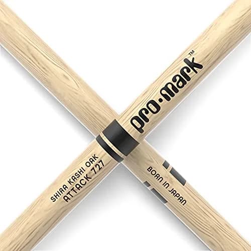 ProMark Classic Attack 727 Shira Kashi Oak Drumsticks Oval Wood Tip 41.3 cm (16.25") Pair | Forward-Weighted Power & Durability thumbnail 5