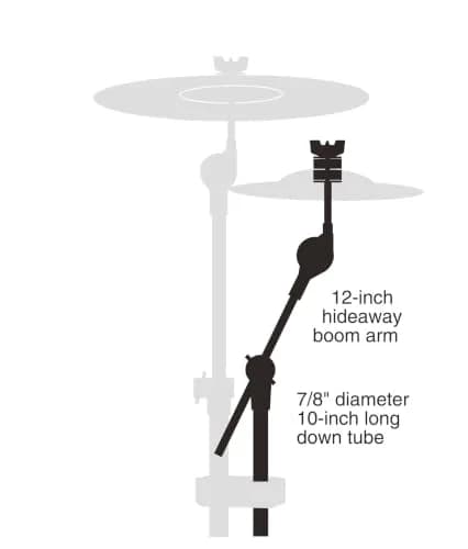 Gibraltar Mini Cymbal Boom Arm, Compact Drum Hardware Accessory (SC-4425MB) | 12-Inch Reach, Alloy Steel thumbnail 2