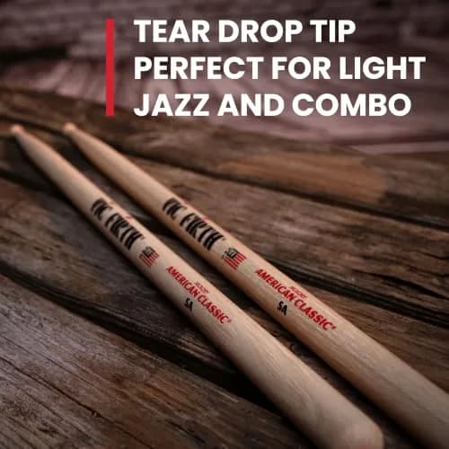 Vic Firth American Classic 7A Drumsticks | Hickory Wood, Nylon Tip Pair (39.37 cm / 15.5 in) thumbnail 4