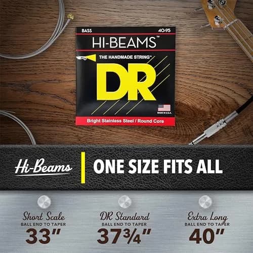 DR Strings HI-BEAM™ Stainless Steel Bass Strings 40-95 | Bright, Versatile Tone for Bass Guitar thumbnail 7