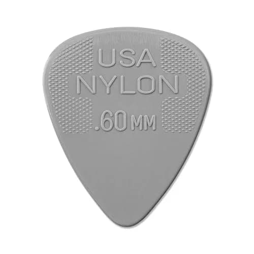 Jim Dunlop Nylon Standard Guitar Pick, Light Gray, .60mm - 72 Pack for Versatile Playing - main product image
