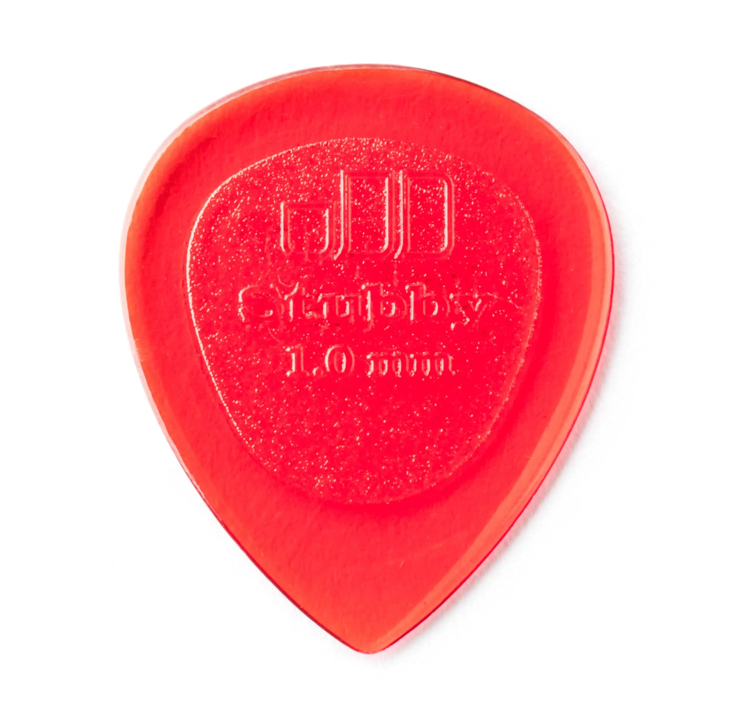 Jim Dunlop Stubby® Red 1.0mm Guitar Picks 24-Pack | Positive Attack for Fast Licks - main product image