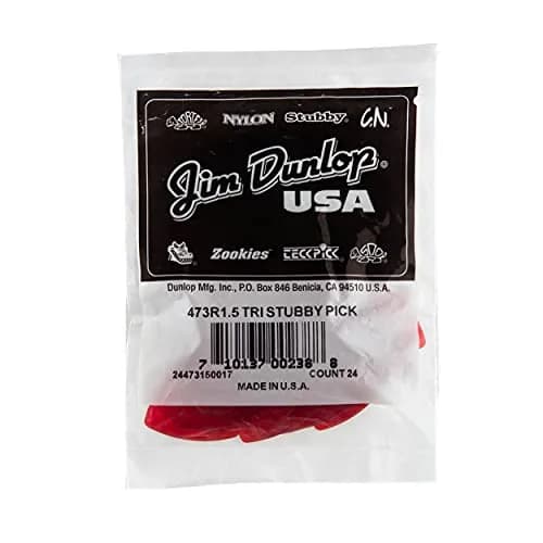 Jim Dunlop Tri Stubby 1.5mm Guitar Picks | 24 Pack for Fast Licks & Durability thumbnail 4