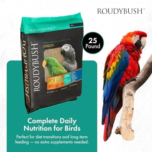 RoudyBush Daily Maintenance Bird Food Small Pellets 12.11 kg (25 lb) | Scientifically Formulated for Birds thumbnail 2