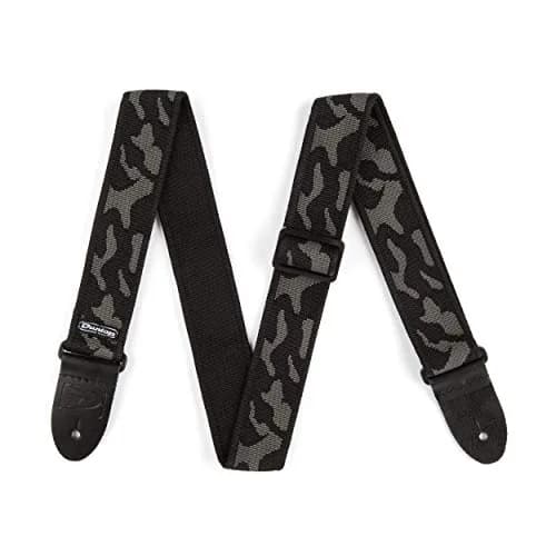 Jim Dunlop Cammo Gray Strap | Adjustable Leather Guitar & Bass Strap with Jacquard Design thumbnail 2