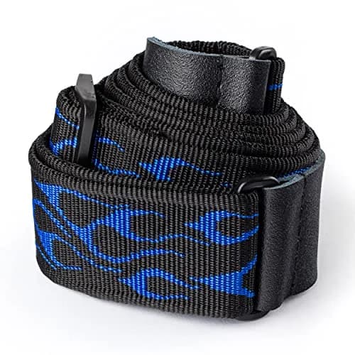 Jim Dunlop Classic Flambe Blue Strap | Adjustable Guitar Strap with Buckle Fastener thumbnail 1