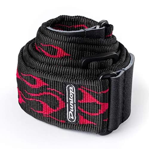 Jim Dunlop Classic Flambe Red Strap | Extra-Long Adjustable Guitar Strap thumbnail 1