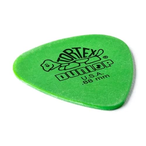 Jim Dunlop Tortex Standard .88mm Green Guitar Pick 12 Pack | Bright Snappy Attack for Versatile Tones thumbnail 9