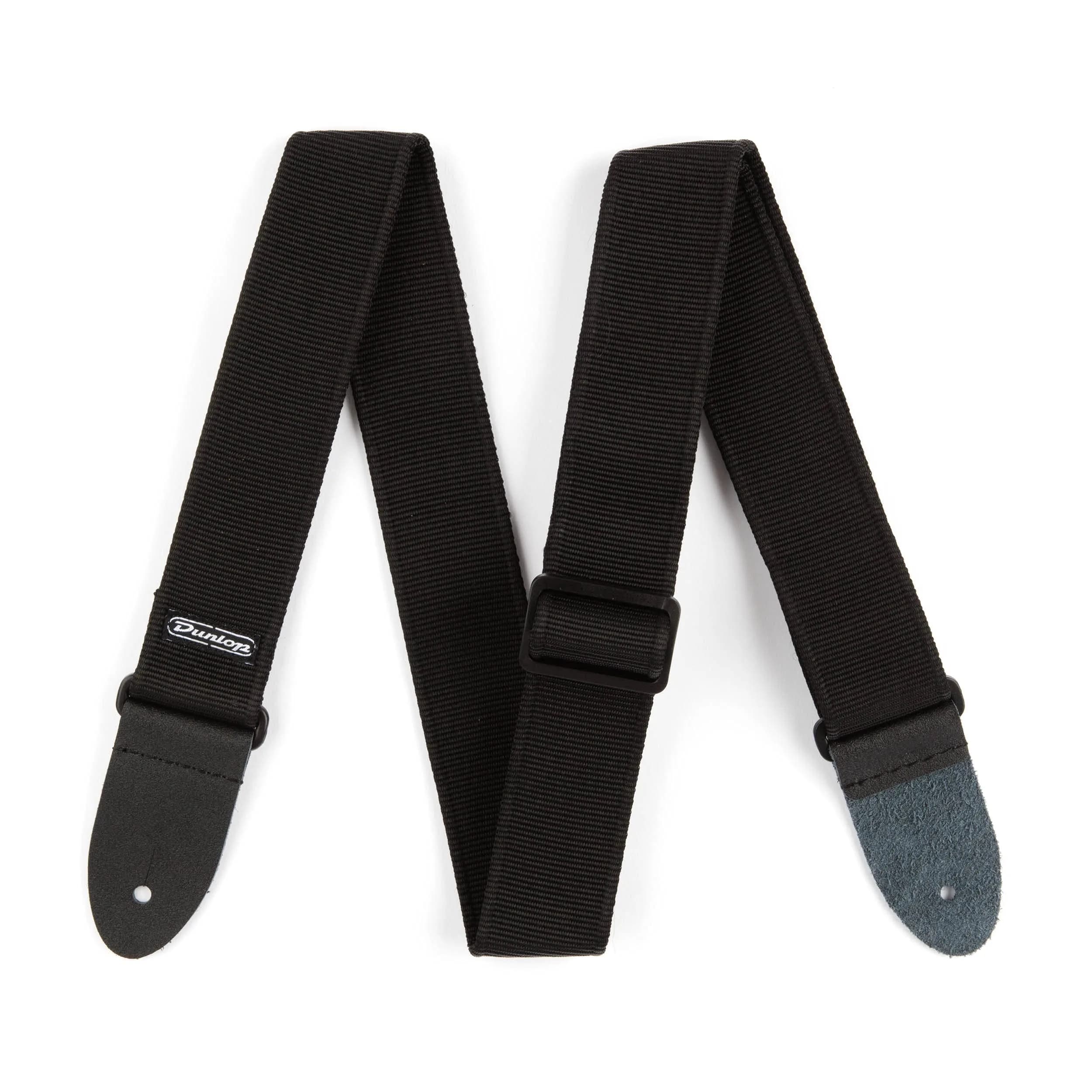 Jim Dunlop Classic Black Strap 2" Wide (38" Length) | Patented Comfort Edge Webbing - view 2