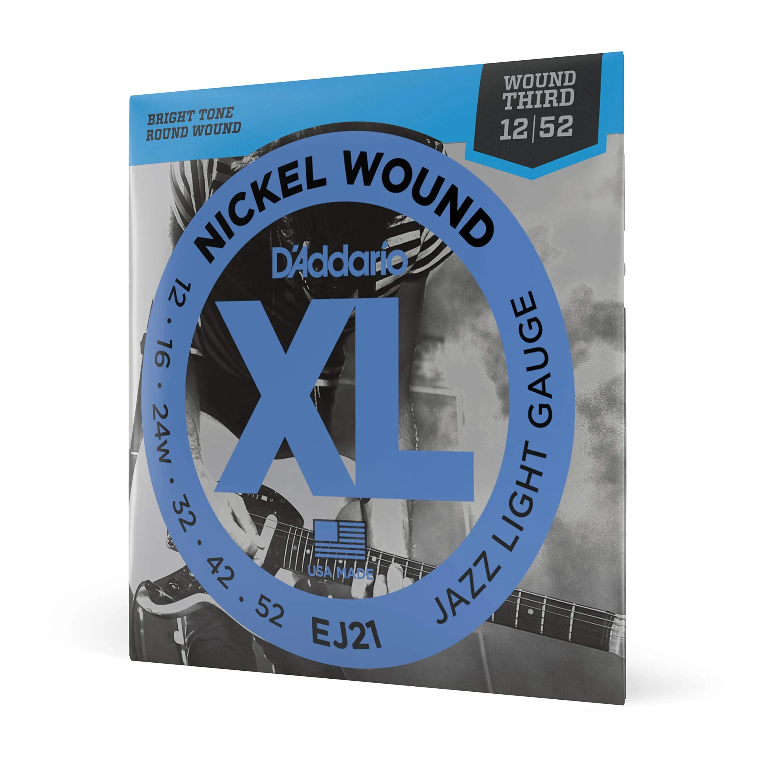D'Addario XL Nickel EXL120 Electric Guitar Strings, Super Light 09-42 Gauge | Bright Tone, Perfect Intonation — Silver