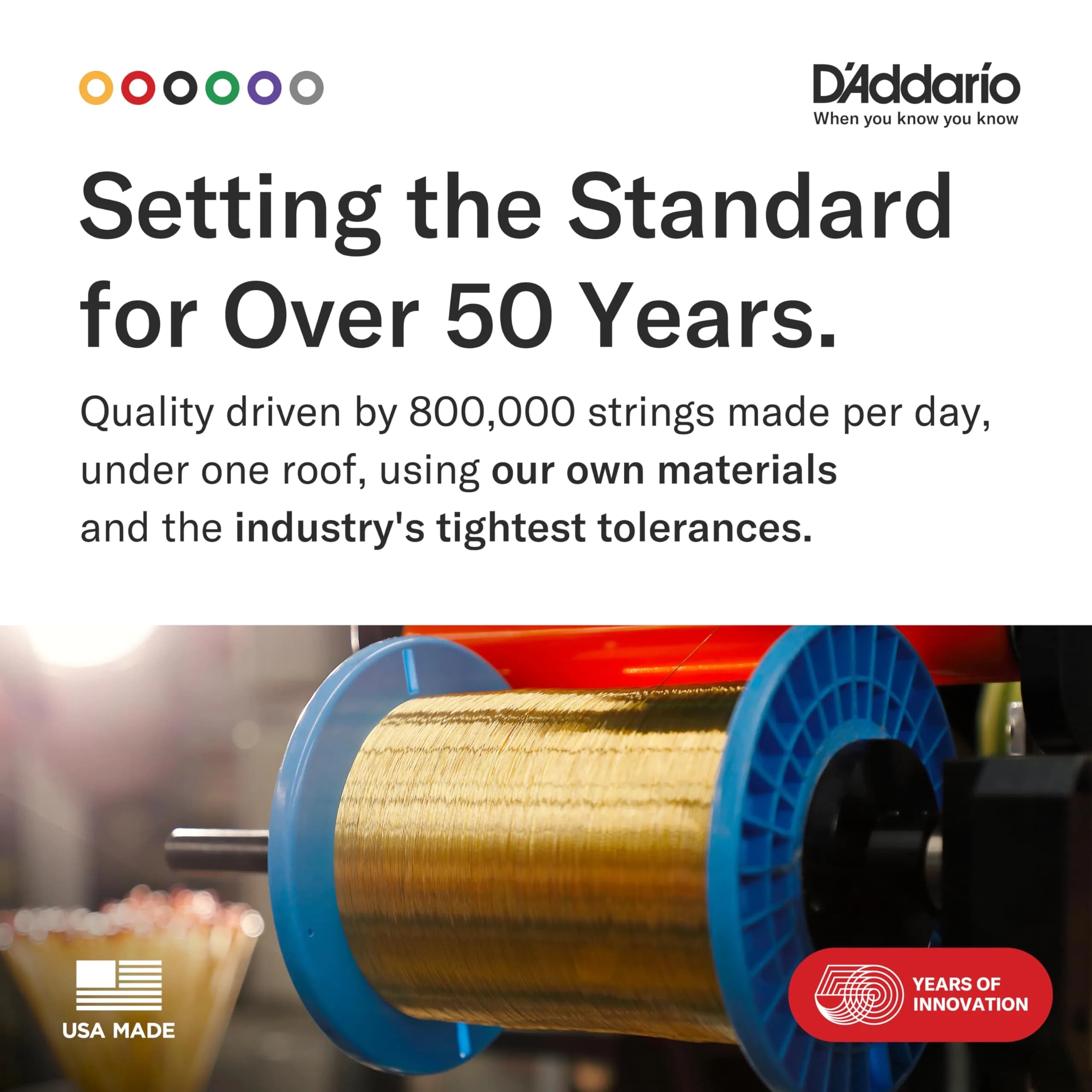 D'Addario EJ10 80/20 Bronze Acoustic Guitar Strings, Extra Light 10-47 | Bright, Treble-Heavy Tone - view 6