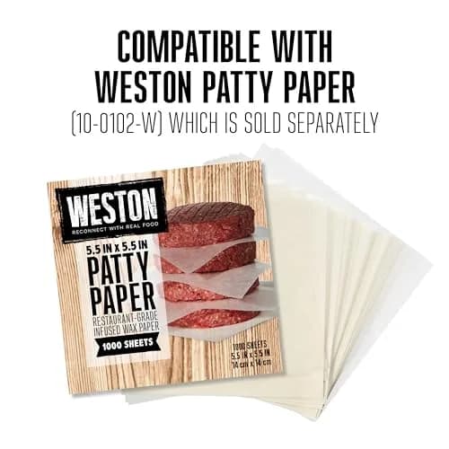 Weston Burger Press Makes 4 ½" Diameter Patties | Heavy-Duty Cast Aluminum Nonstick thumbnail 6