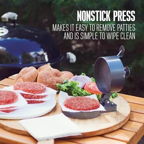 Weston Burger Press Makes 4 ½" Diameter Patties | Heavy-Duty Cast Aluminum Nonstick thumbnail 3