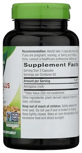 Nature's Way Astragalus Root 180 Capsules | Traditional Immune Support* Vegan, Non-GMO thumbnail 5