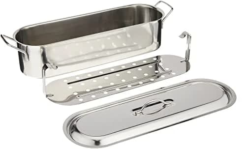 Norpro Stainless Steel Fish Poacher with Lid and Rack | 52cm x 15.5cm x 13cm thumbnail 4